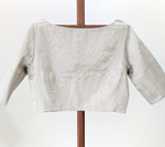 Ira - Silver tissue blouse with sleeves