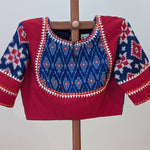 Neelima - Blue and Red Telia Rumal Blouse
