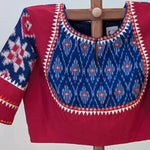 Neelima - Blue and Red Telia Rumal Blouse