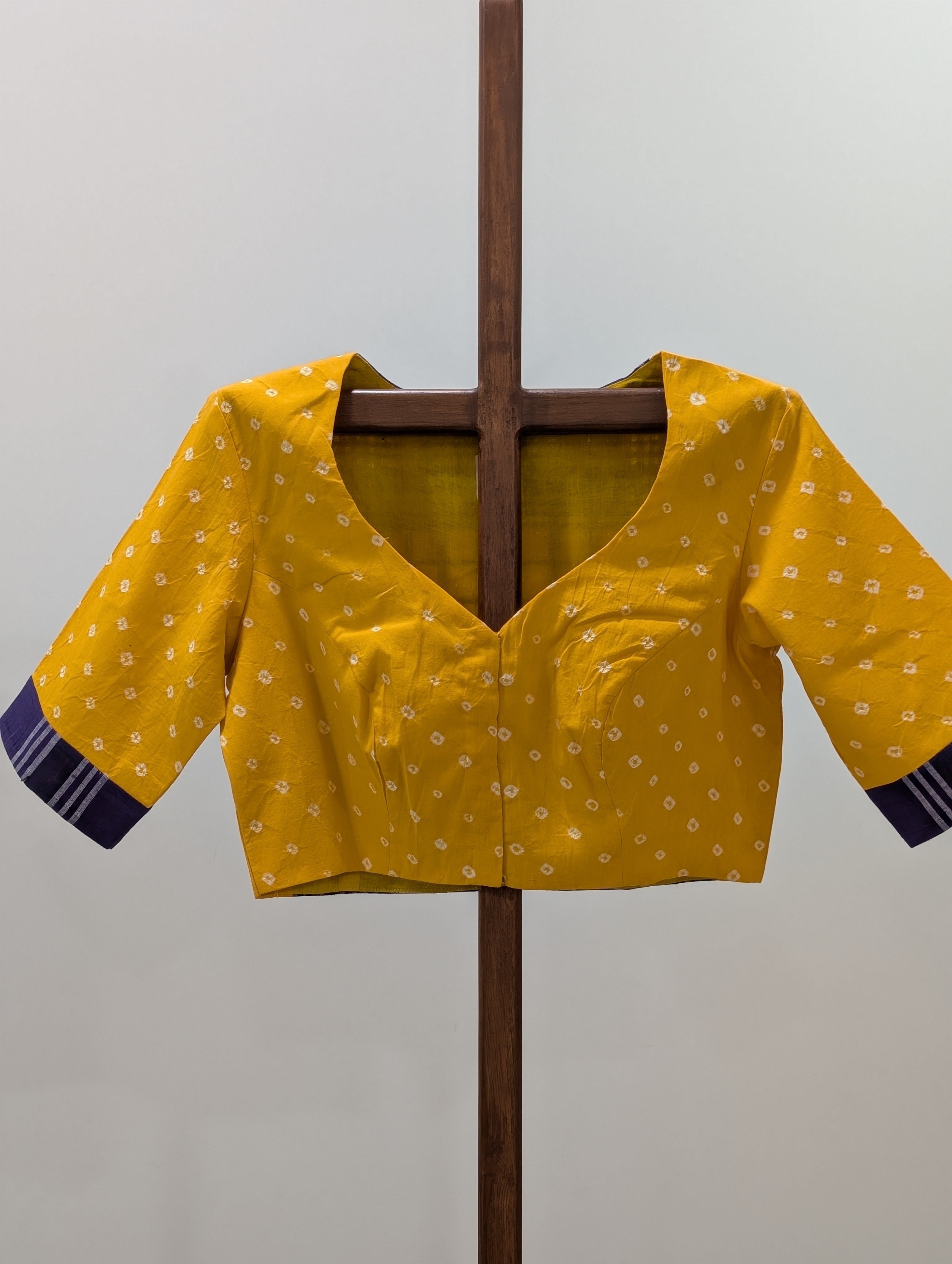 Yellow Bandini Rumal Blouse