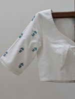 White woven fabric rumal blouse