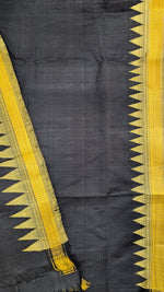 Sunshine yellow with black double palla Berhampur Patta