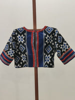 Anaghai - Black with indigo blue Telia Rumal Blouse