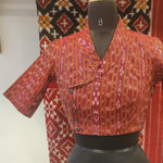Bhargavi - maroon Angrakha Collar Blouse