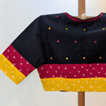 Amarapali - Black with maroon bandini and abla work