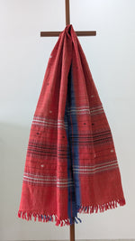 Peach orange tussar kotpad dupatta