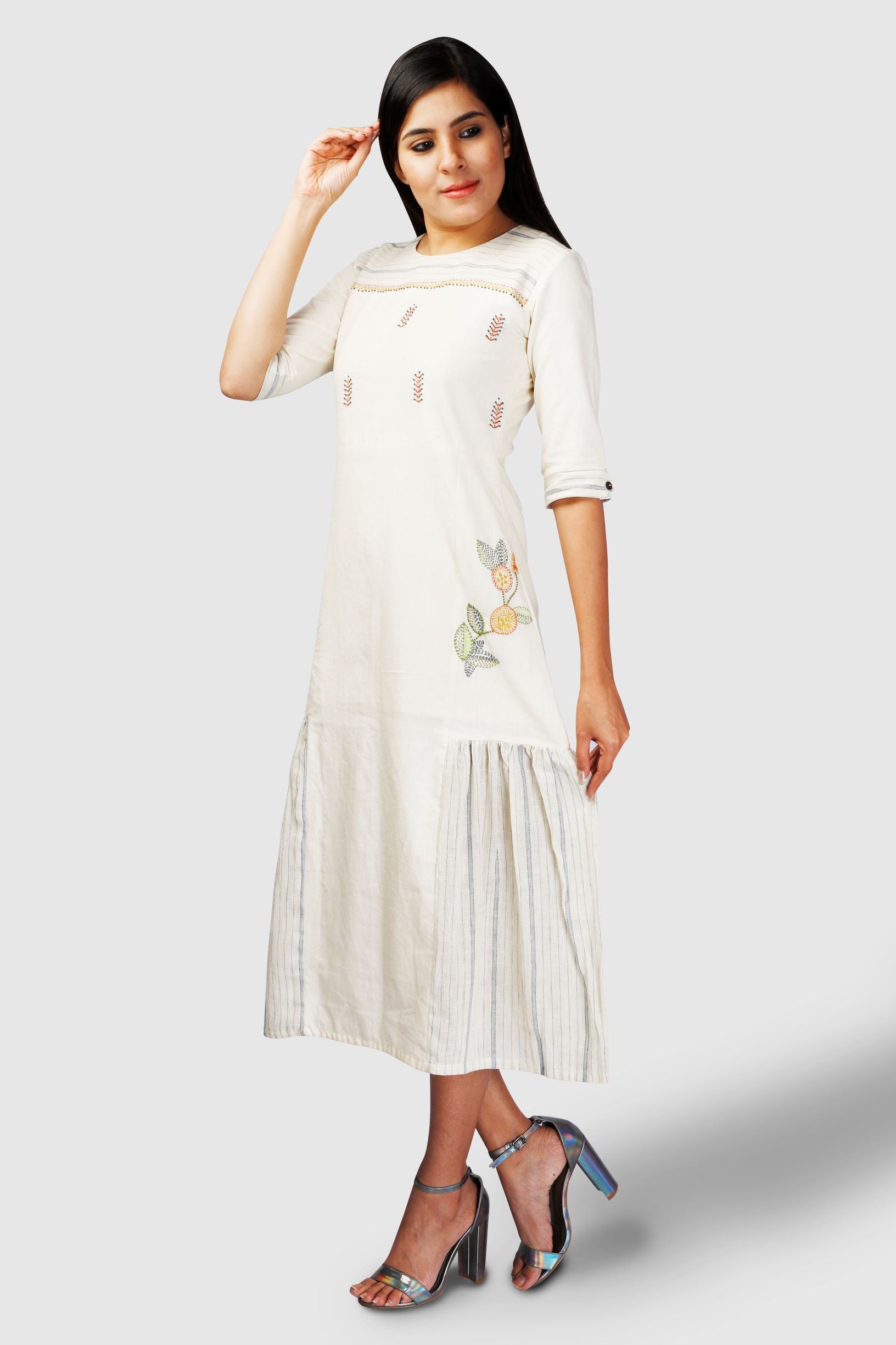 Kala Cotton Embroidery Dress - Kapaas N Resham