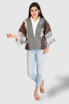 Ikat Patchwork Kimono Jacket - Kapaas N Resham