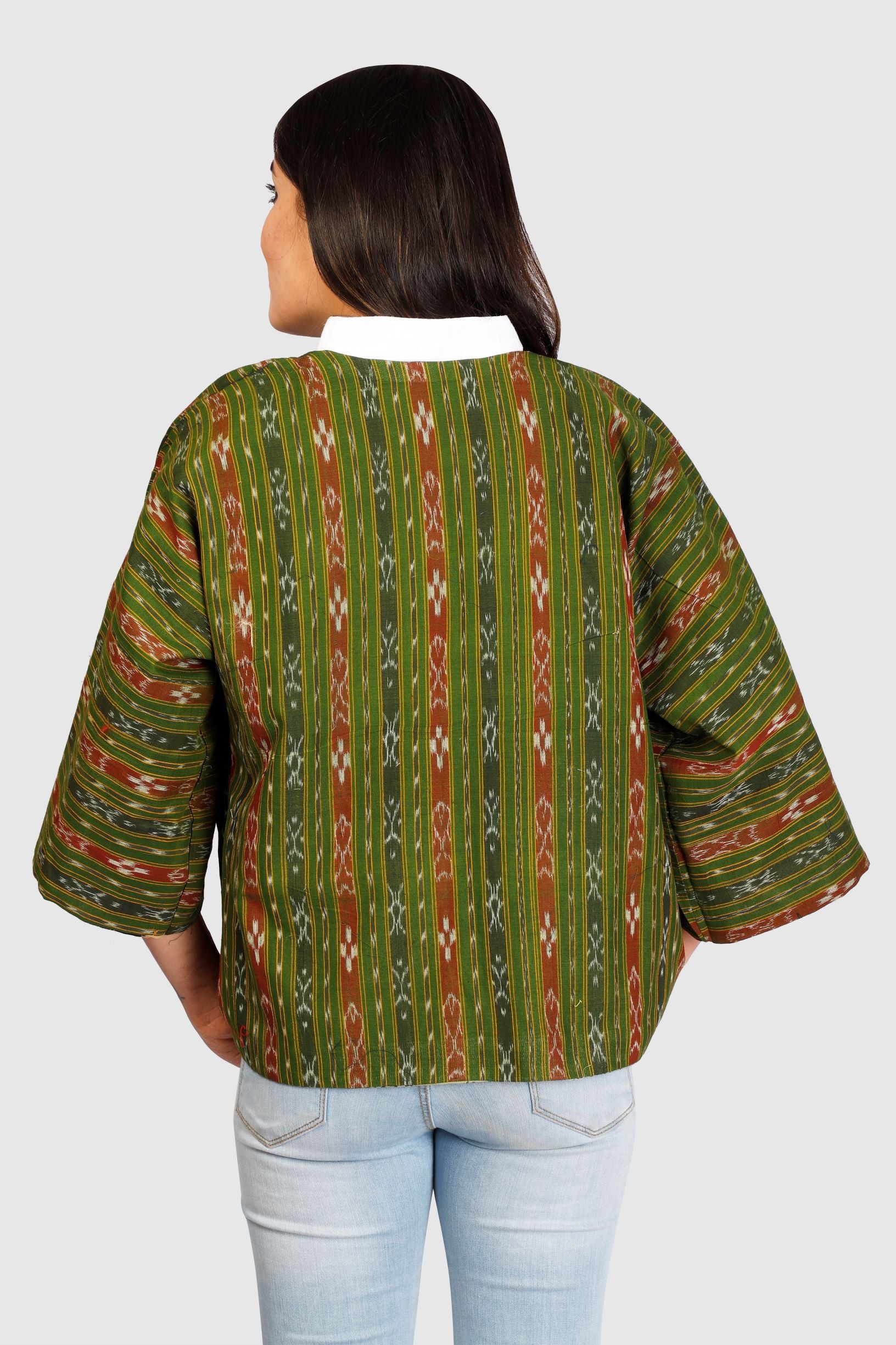Reversible Patchwork Kimono Jacket - Kapaas N Resham